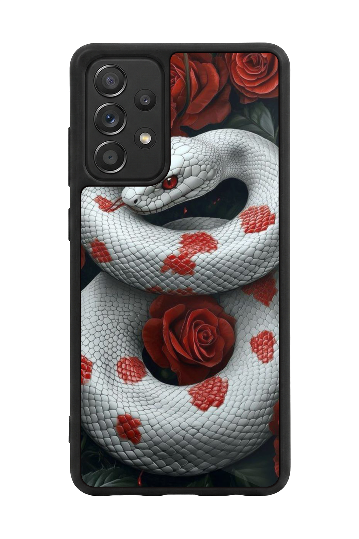 Samsung Galaxy A72 Uyumlu Yılan Tasarımlı Glossy Premium Kılıf