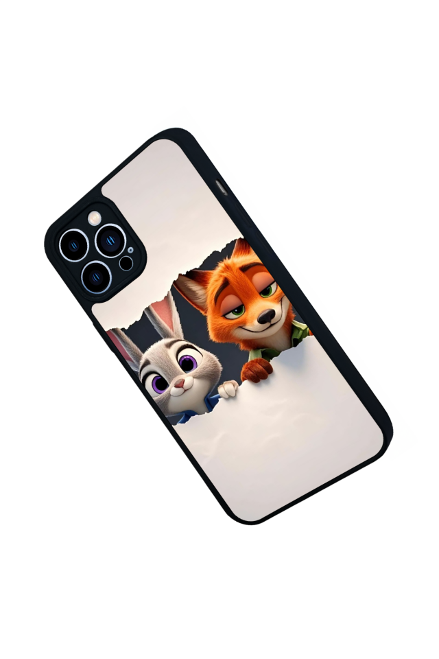 iPhone 12 Pro Max Uyumlu Zootropolis Tasarımlı Glossy Premium Kılıf