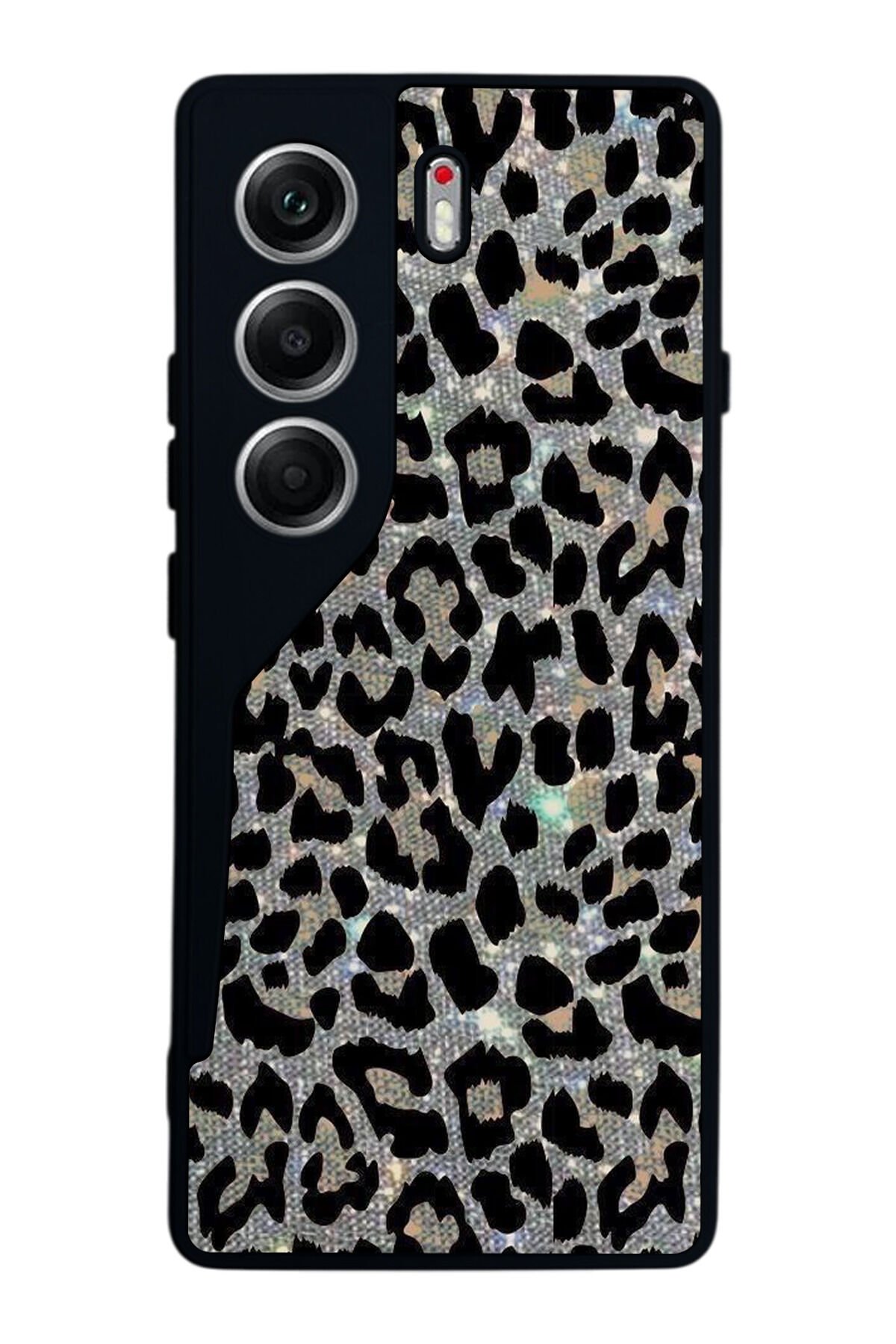 Tecno Camon 40 Uyumlu Hologram Leopar Tasarımlı Glossy Premium Kılıf