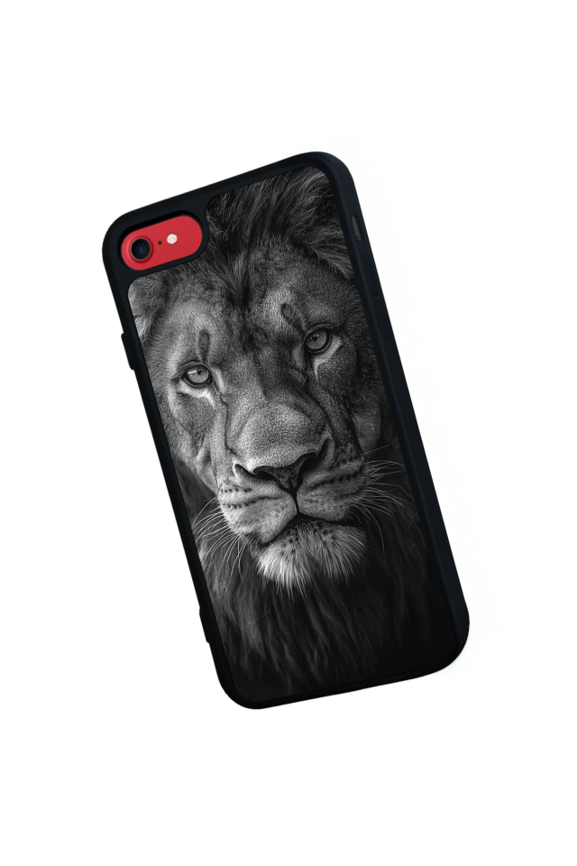 iPhone SE Uyumlu Aslan Tasarımlı Glossy Premium Kılıf