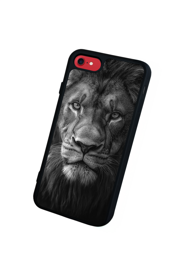 iPhone SE Uyumlu Aslan Tasarımlı Glossy Premium Kılıf