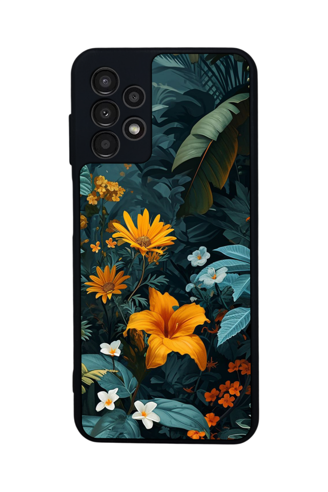 Samsung Galaxy A13 Uyumlu Botanik Tasarımlı Glossy Premium Kılıf