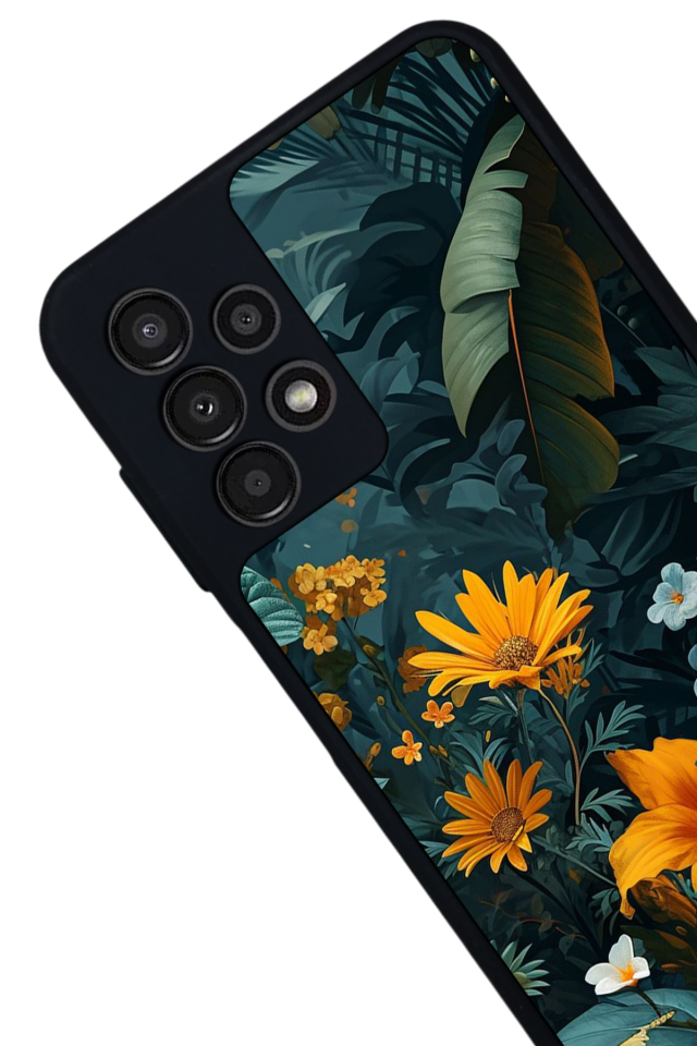 Samsung Galaxy A13 Uyumlu Botanik Tasarımlı Glossy Premium Kılıf