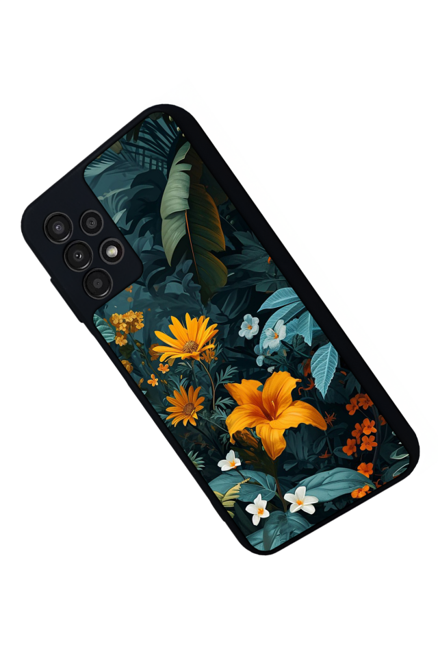 Samsung Galaxy A13 Uyumlu Botanik Tasarımlı Glossy Premium Kılıf