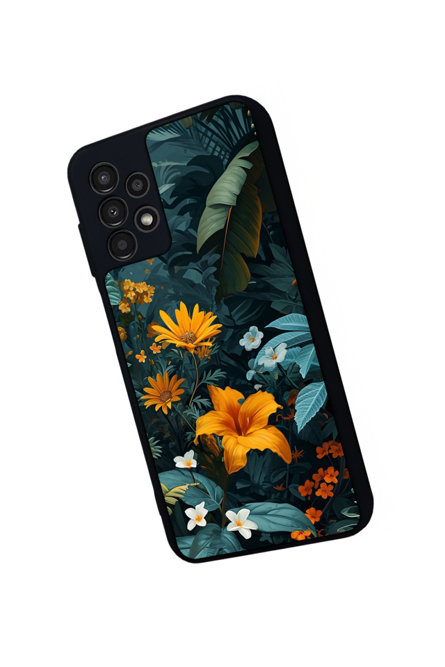 Samsung Galaxy A13 Uyumlu Botanik Tasarımlı Glossy Premium Kılıf