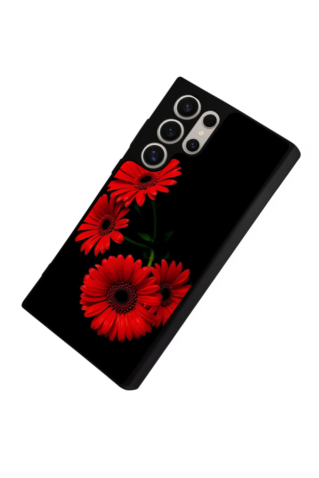 Samsung Galaxy S23 Ultra Uyumlu Cicek Tasarımlı Glossy Premium Kılıf