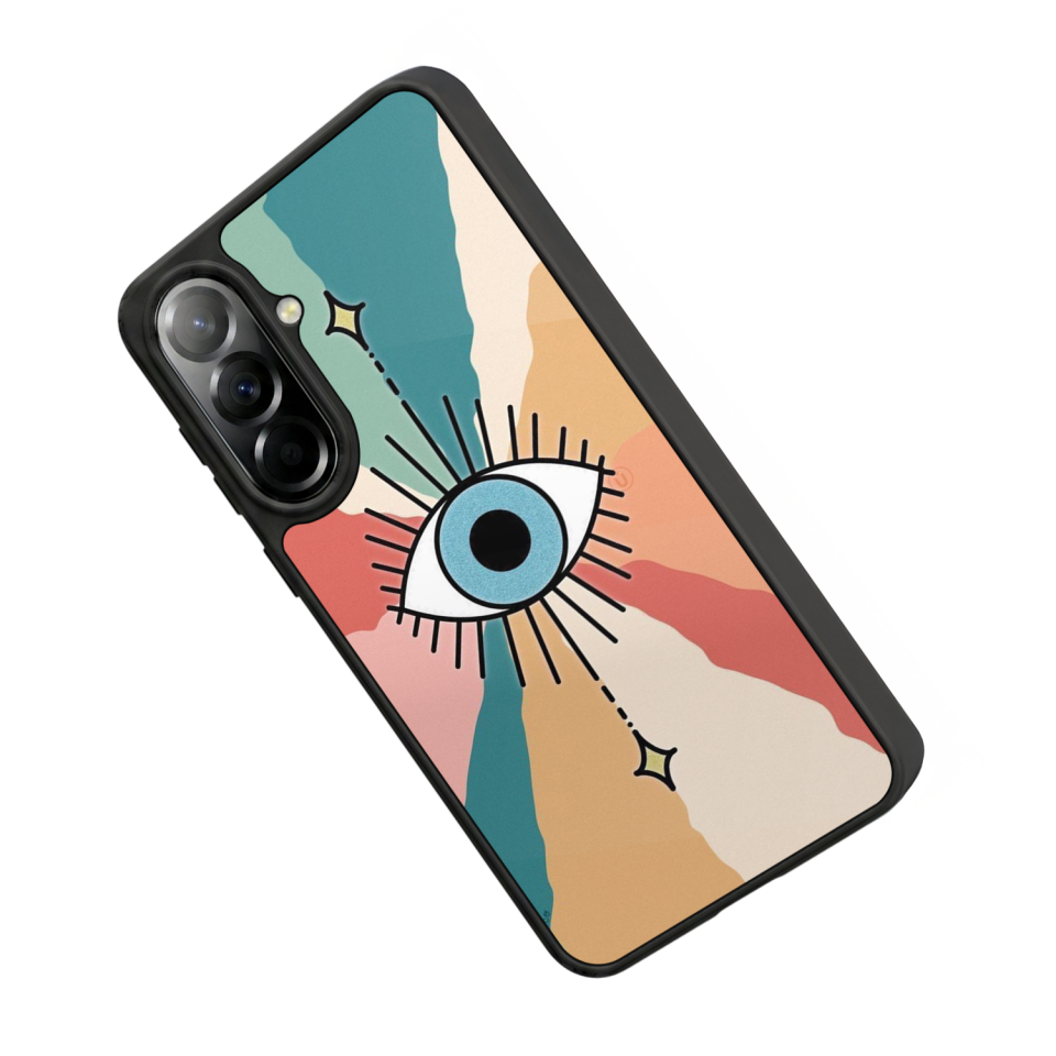 Samsung Galaxy A57 Uyumlu Göz Tasarımlı Glossy Premium Kılıf