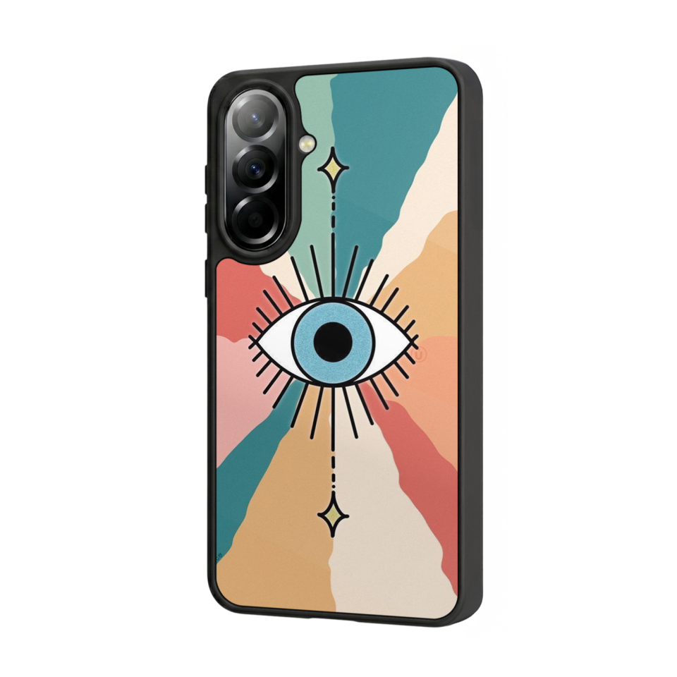 Samsung Galaxy A57 Uyumlu Göz Tasarımlı Glossy Premium Kılıf