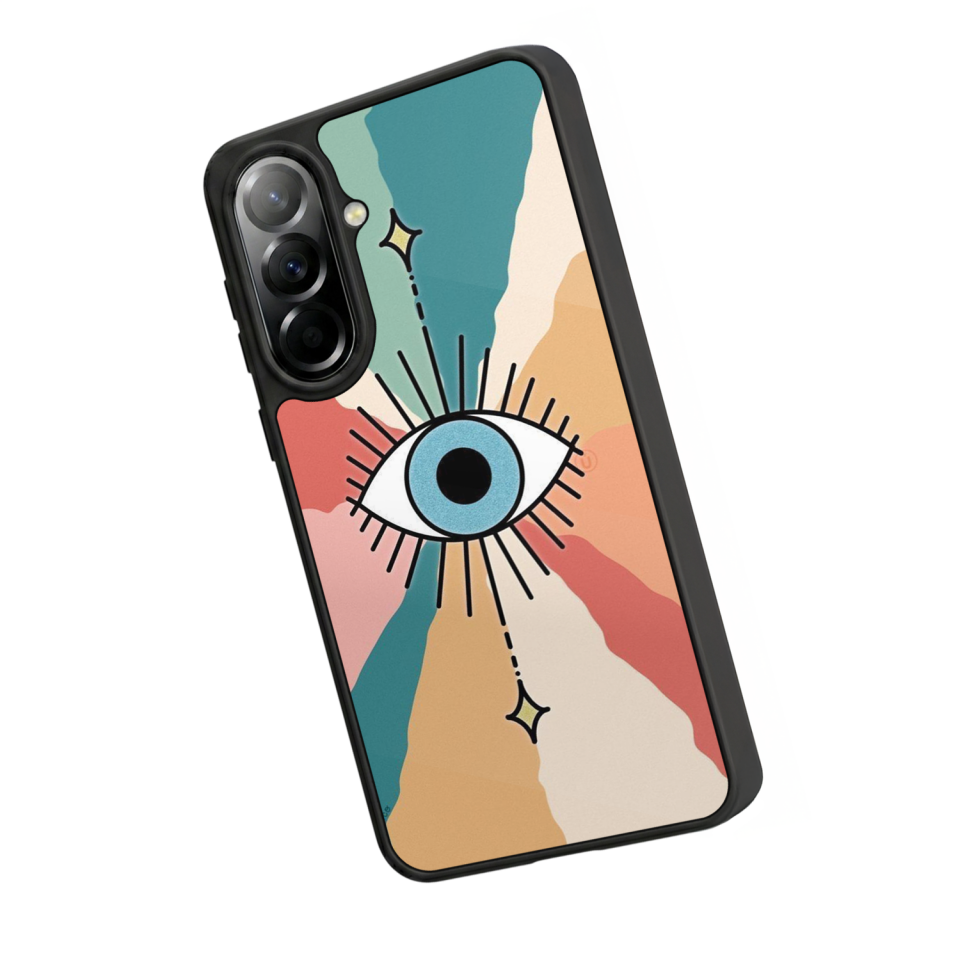 Samsung Galaxy A57 Uyumlu Göz Tasarımlı Glossy Premium Kılıf