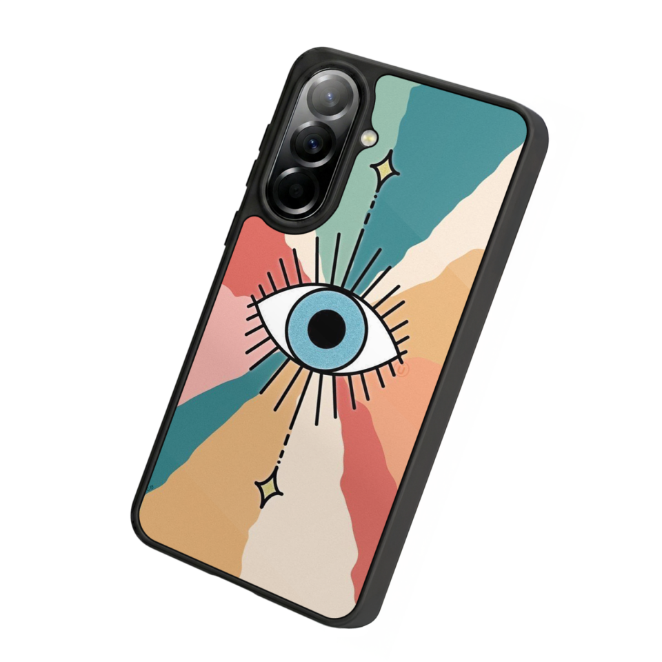 Samsung Galaxy A57 Uyumlu Göz Tasarımlı Glossy Premium Kılıf