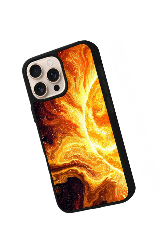 iPhone 15 Pro Uyumlu Gunes Tasarımlı Glossy Premium Kılıf