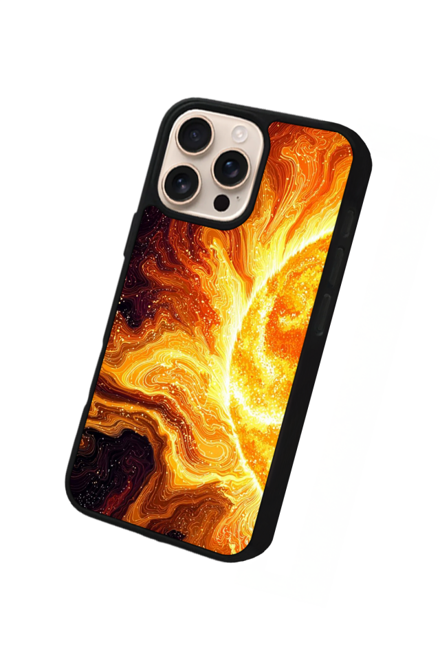 iPhone 15 Pro Uyumlu Gunes Tasarımlı Glossy Premium Kılıf