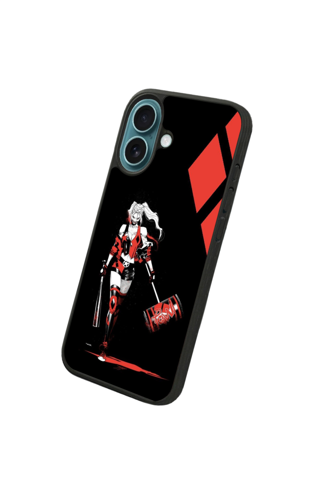 iPhone 16 Plus Uyumlu HarleyQueen Tasarımlı Glossy Premium Kılıf
