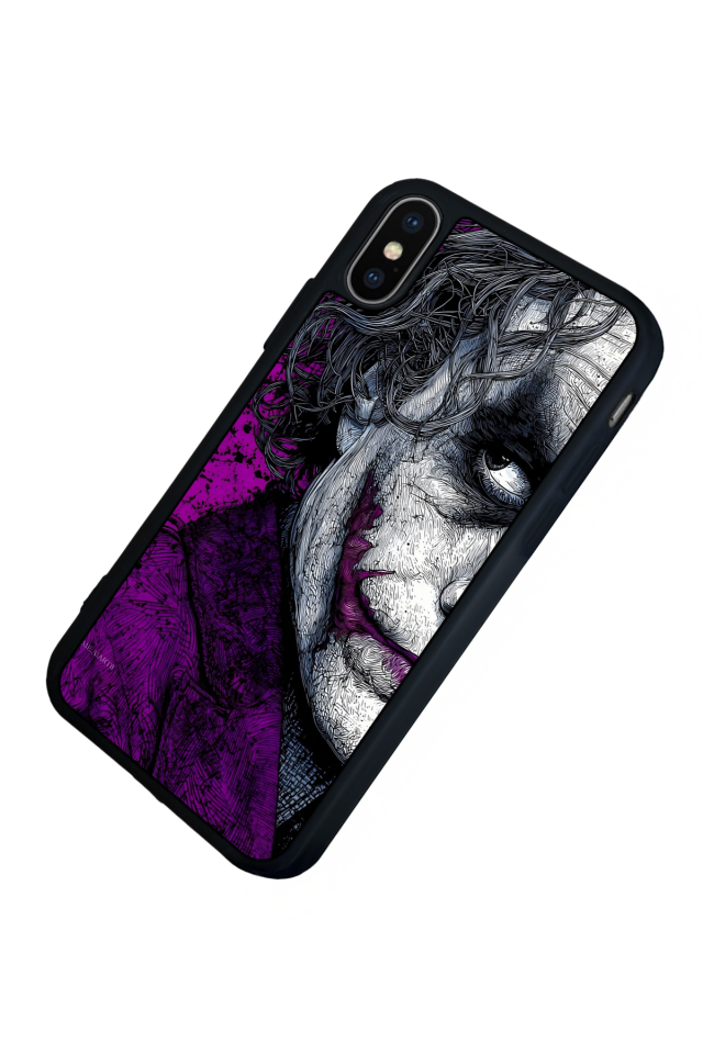 iPhone X/ XS Uyumlu Joker Tasarımlı Glossy Premium Kılıf