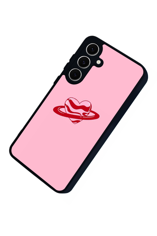 Samsung Galaxy S24 FE Uyumlu Kalp Love Tasarımlı Glossy Premium Kılıf