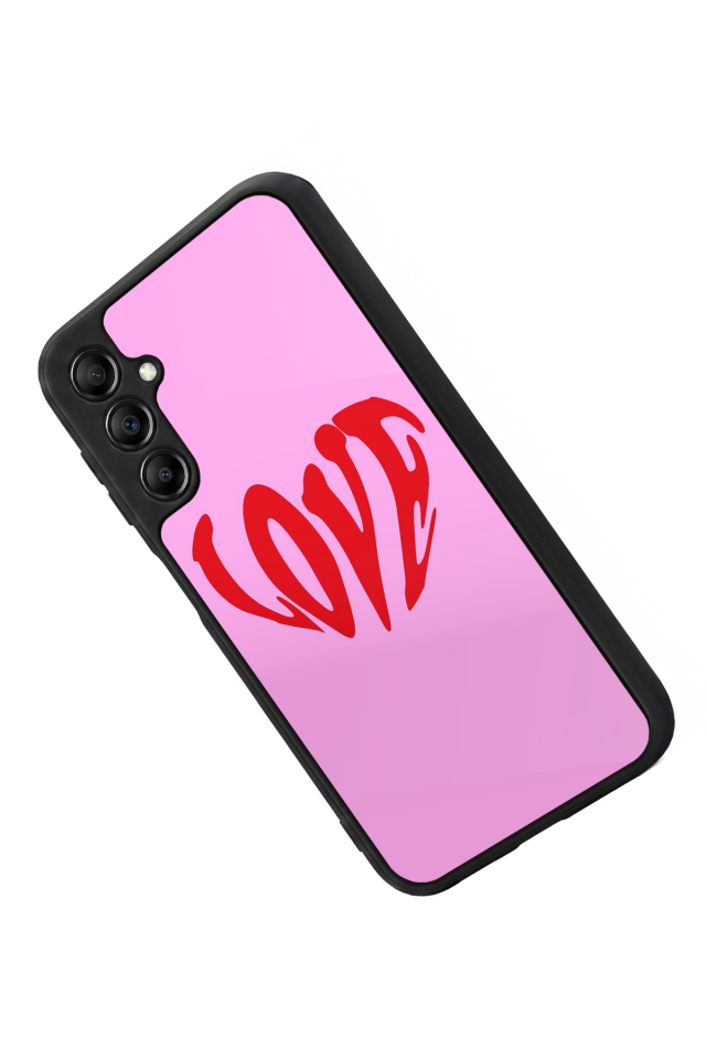 Samsung Galaxy A14 Uyumlu Kalp Love Tasarımlı Glossy Premium Kılıf
