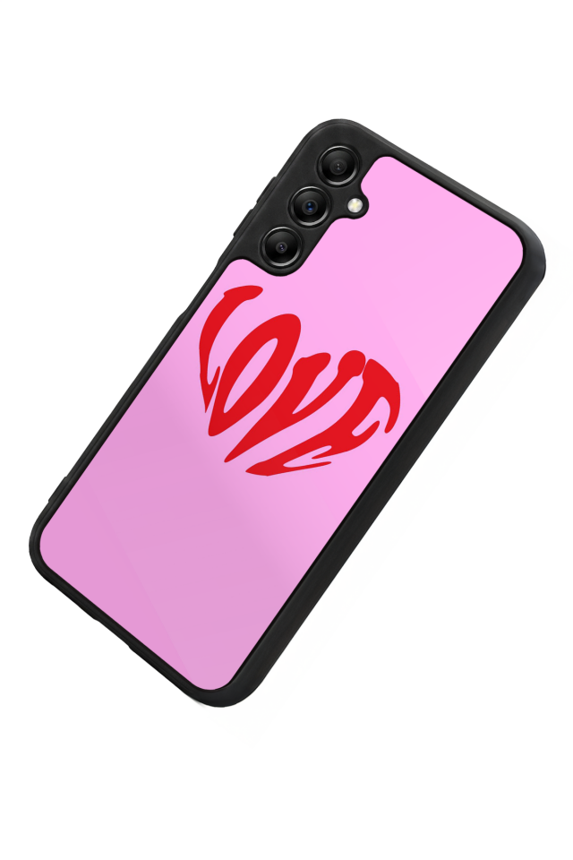 Samsung Galaxy A14 Uyumlu Kalp Love Tasarımlı Glossy Premium Kılıf