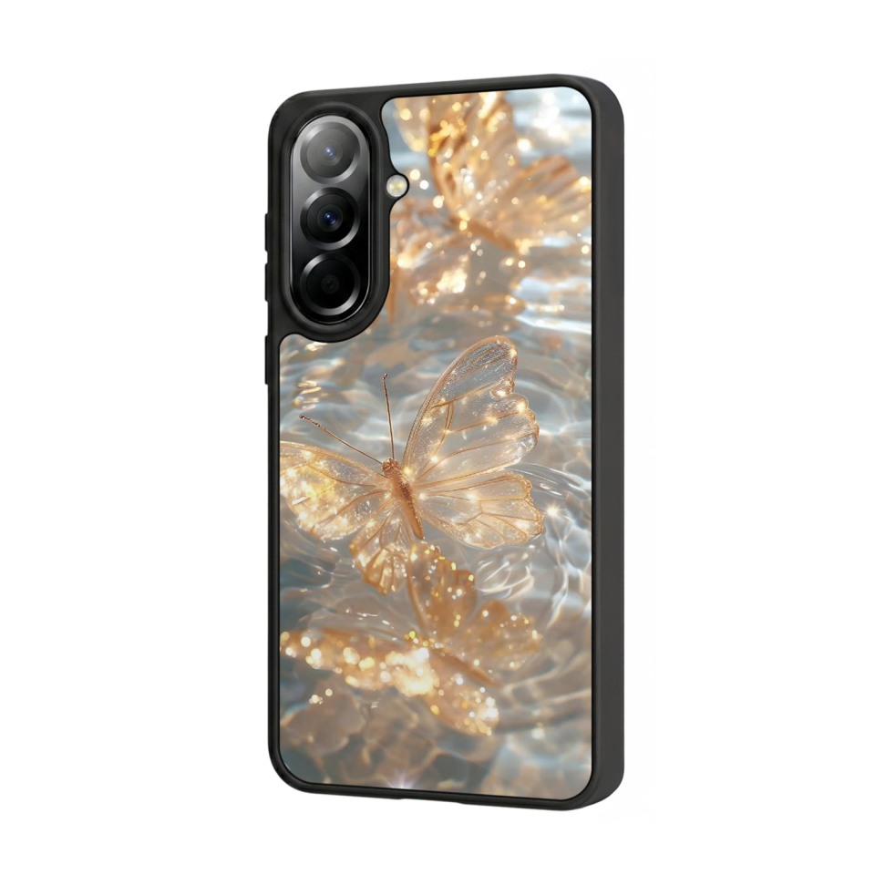 Samsung Galaxy A37 Uyumlu Kelebek Tasarımlı Glossy Premium Kılıf