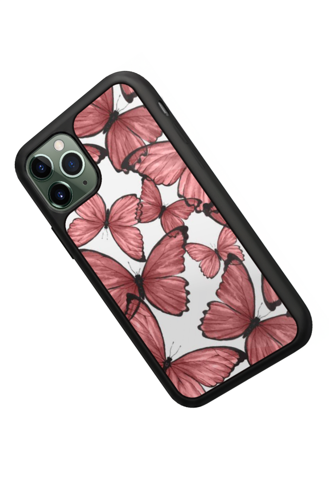 iPhone 11 Pro Max Uyumlu Kelebek Tasarımlı Glossy Premium Kılıf