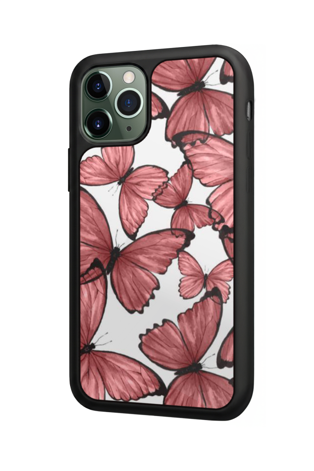 iPhone 11 Pro Max Uyumlu Kelebek Tasarımlı Glossy Premium Kılıf