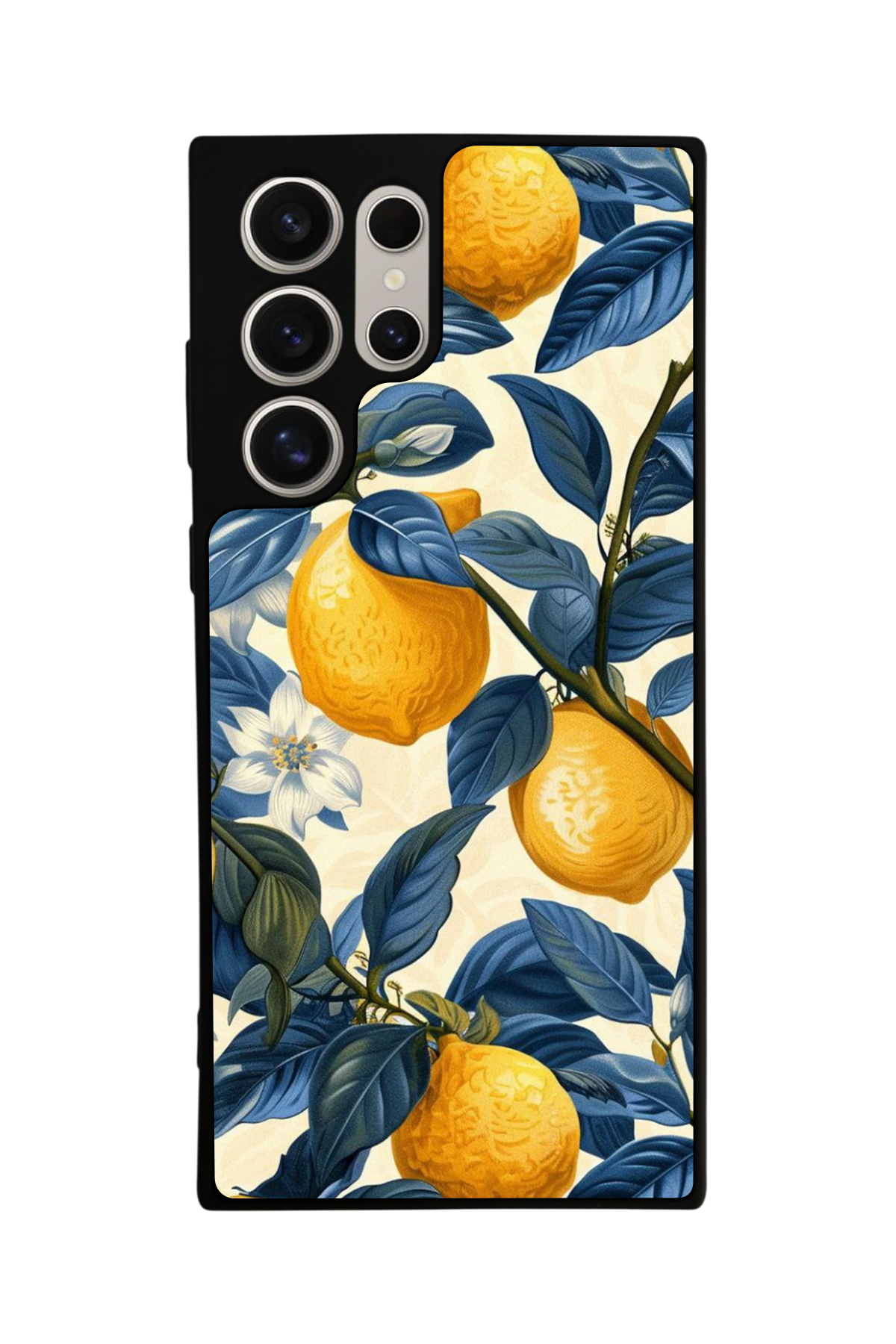 Samsung Galaxy S22 Ultra Uyumlu Limon Tasarımlı Glossy Premium Kılıf