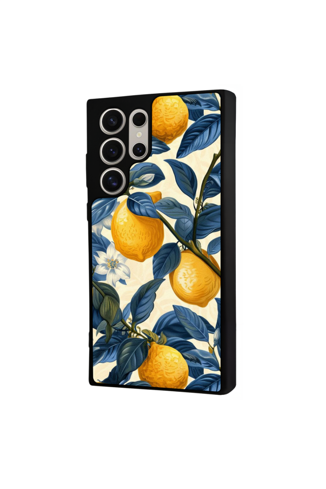 Samsung Galaxy S22 Ultra Uyumlu Limon Tasarımlı Glossy Premium Kılıf