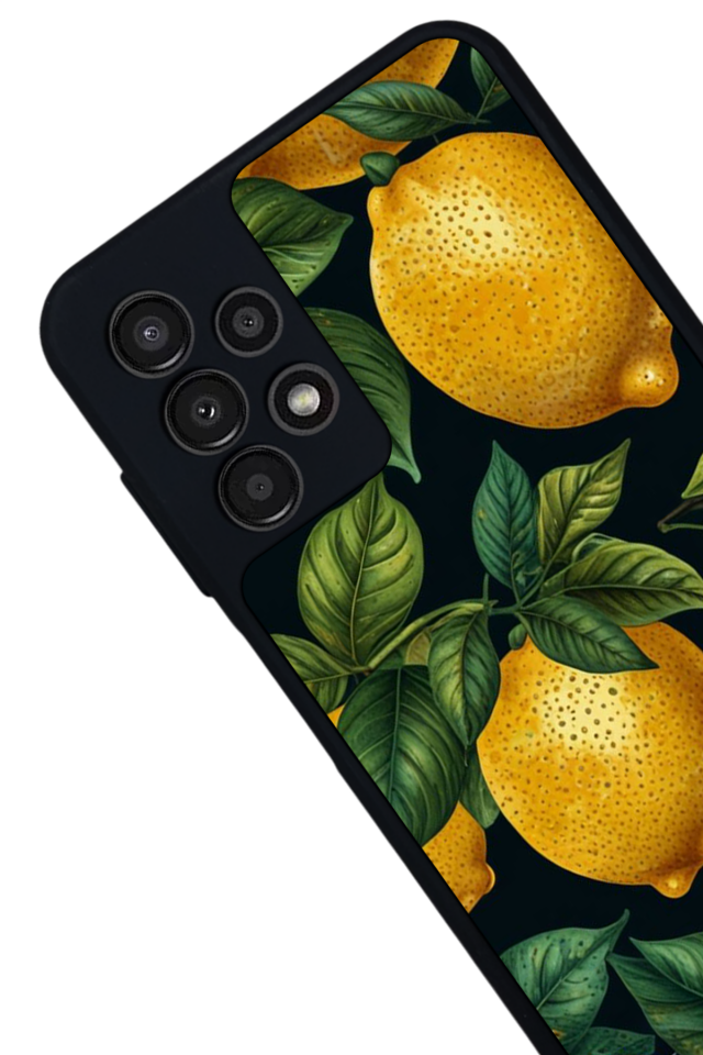 Samsung Galaxy A23 Uyumlu Limon Tasarımlı Glossy Premium Kılıf