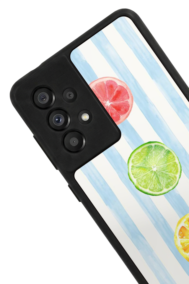Samsung Galaxy A73 Uyumlu Limon Tasarımlı Glossy Premium Kılıf