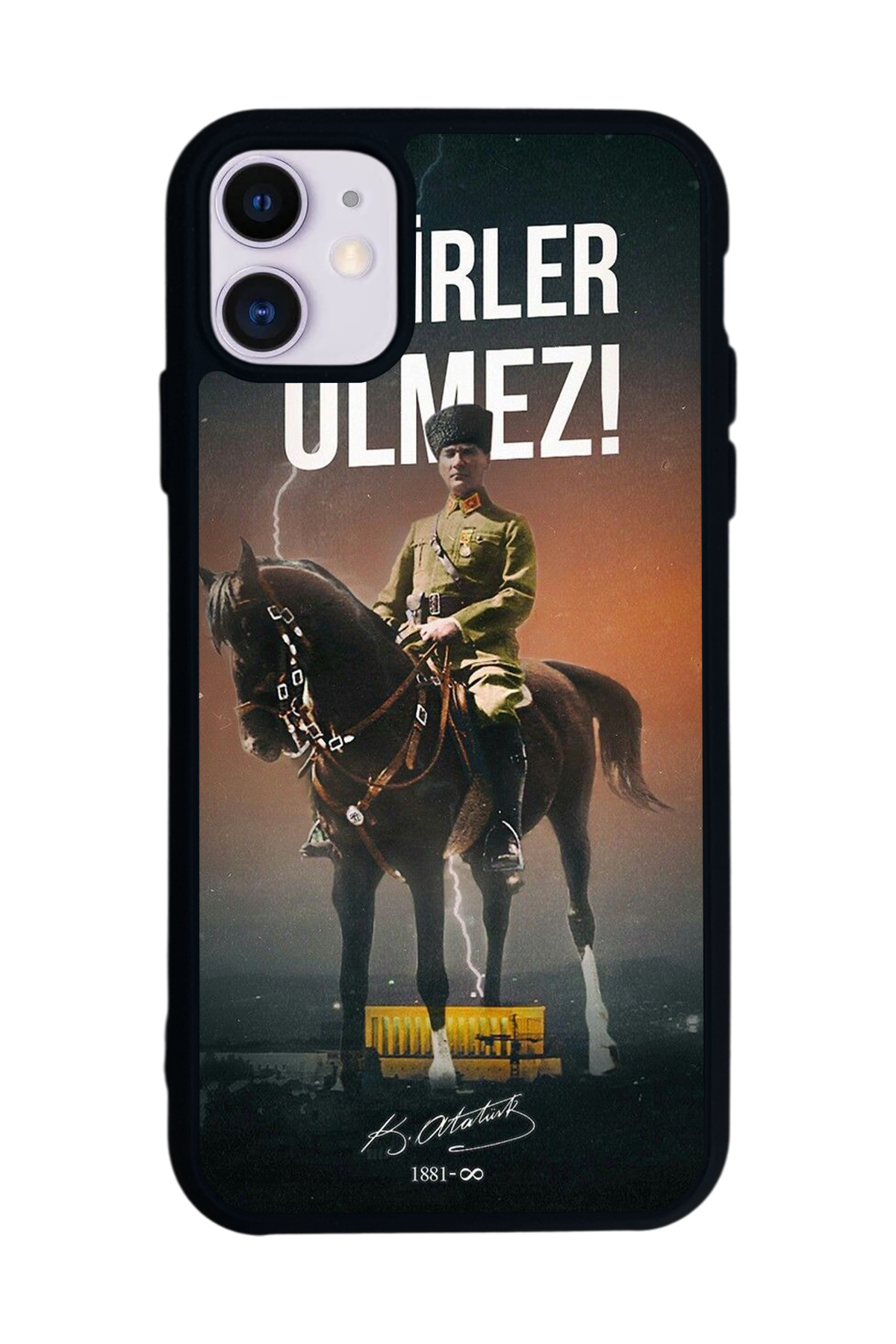iPhone 11 Uyumlu Mustafa Kemal Ataturk Tasarımlı Glossy Premium Kılıf
