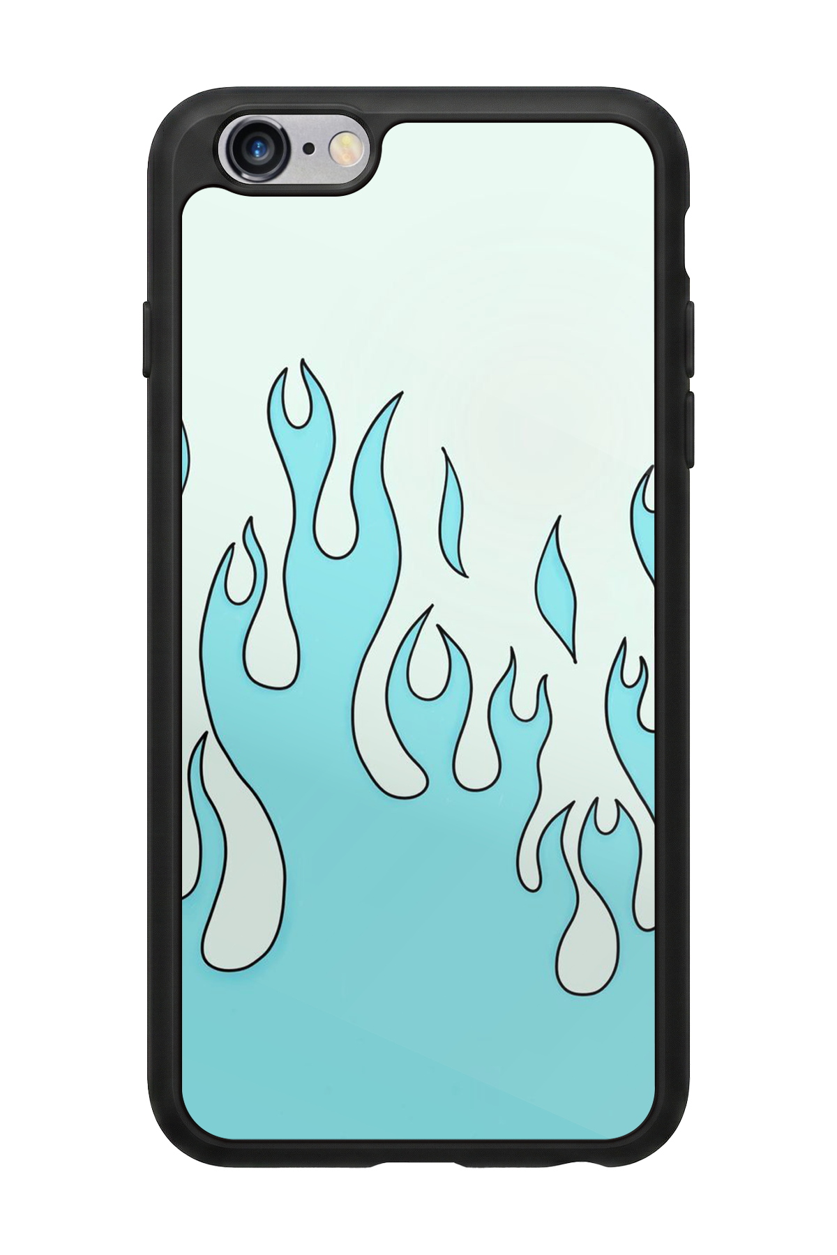 iPhone 6s Plus Uyumlu Retro Flame Patterns Tasarımlı Glossy Premium Kılıf