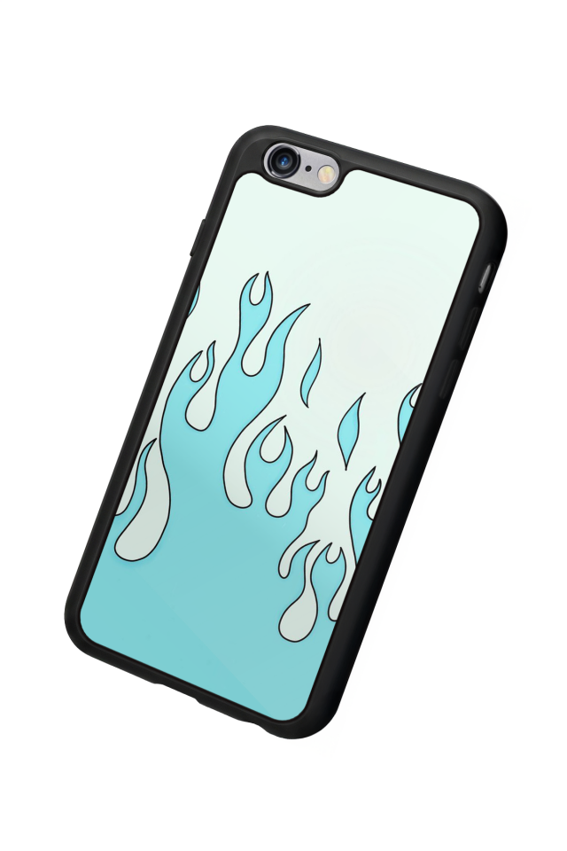 iPhone 6s Plus Uyumlu Retro Flame Patterns Tasarımlı Glossy Premium Kılıf