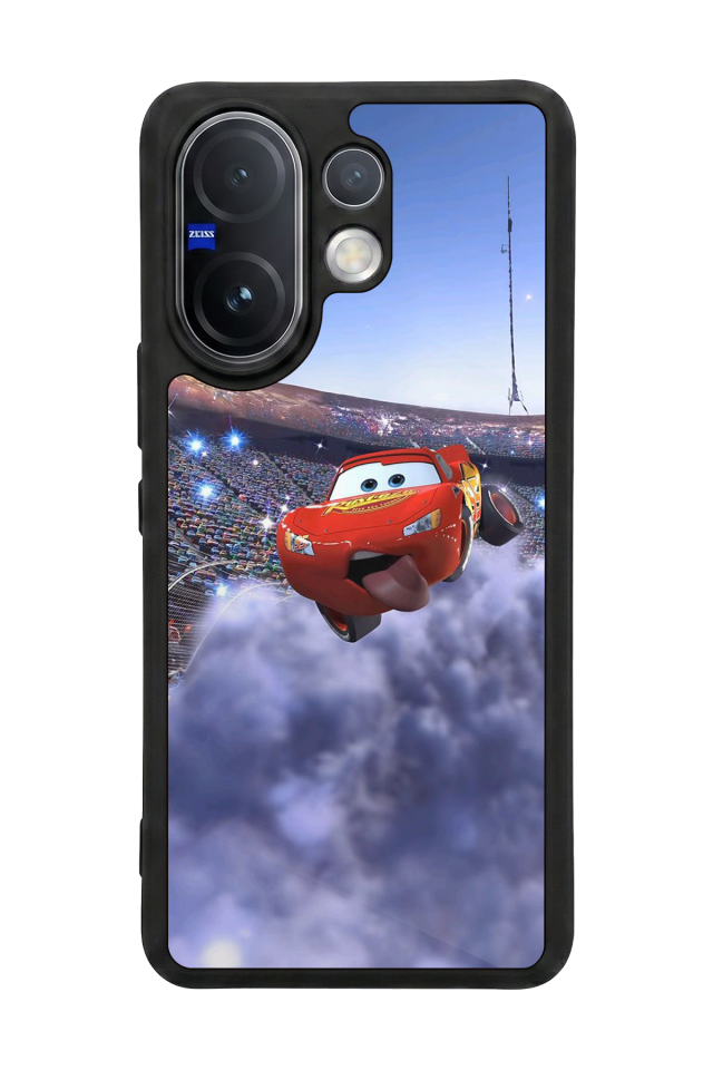 Vivo V60 Uyumlu Şimsek McQueen Tasarımlı Glossy Premium Kılıf