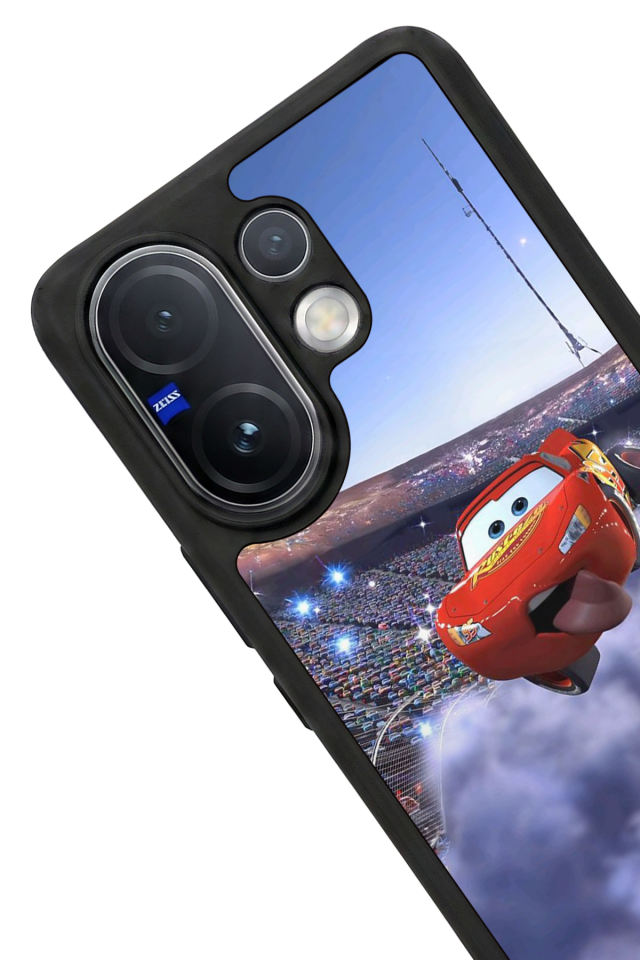 Vivo V60 Uyumlu Şimsek McQueen Tasarımlı Glossy Premium Kılıf