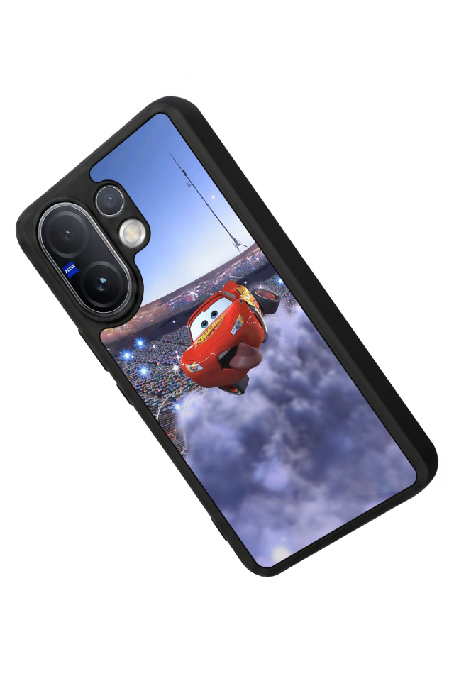 Vivo V60 Uyumlu Şimsek McQueen Tasarımlı Glossy Premium Kılıf
