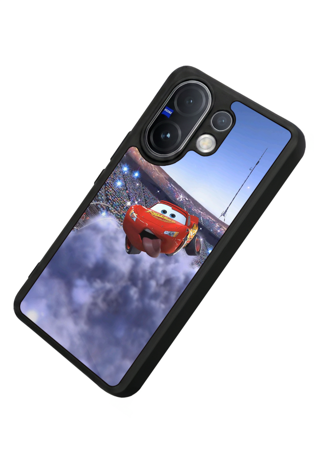 Vivo V60 Uyumlu Şimsek McQueen Tasarımlı Glossy Premium Kılıf