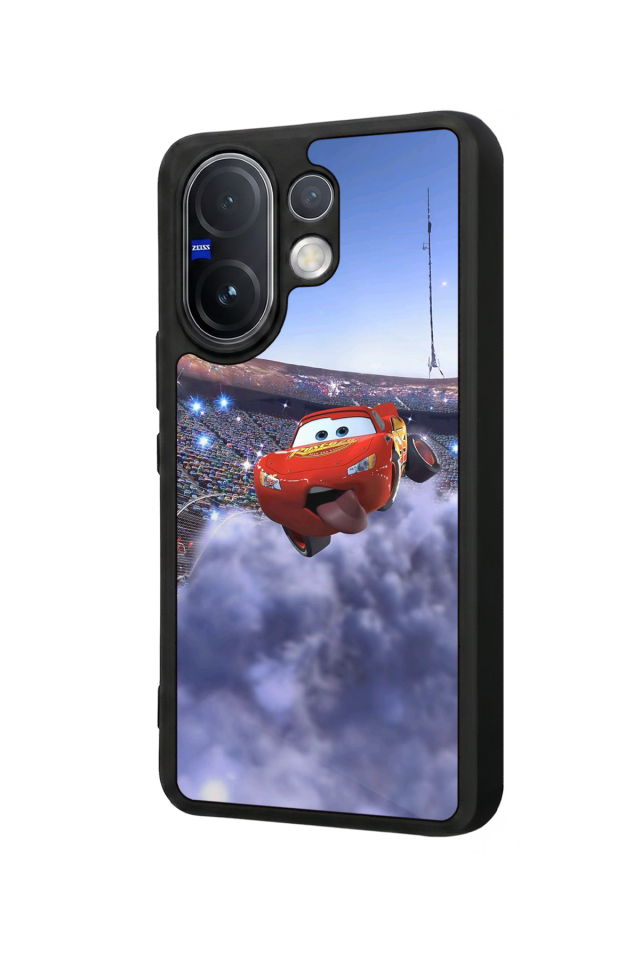 Vivo V60 Uyumlu Şimsek McQueen Tasarımlı Glossy Premium Kılıf