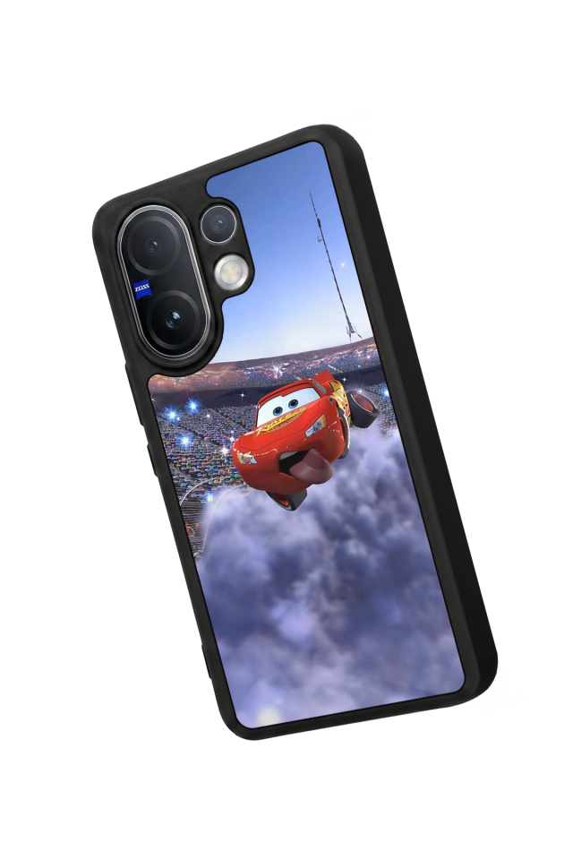 Vivo V60 Uyumlu Şimsek McQueen Tasarımlı Glossy Premium Kılıf
