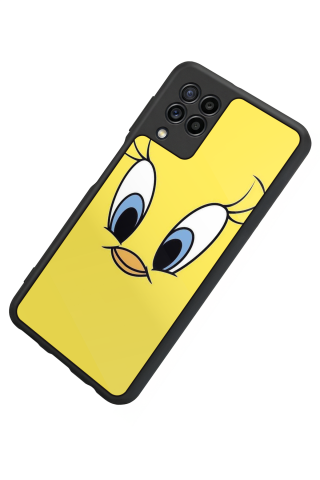 Samsung Galaxy M32 Uyumlu Tweety Tasarımlı Glossy Premium Kılıf