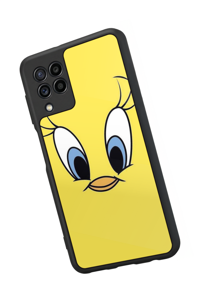 Samsung Galaxy M32 Uyumlu Tweety Tasarımlı Glossy Premium Kılıf