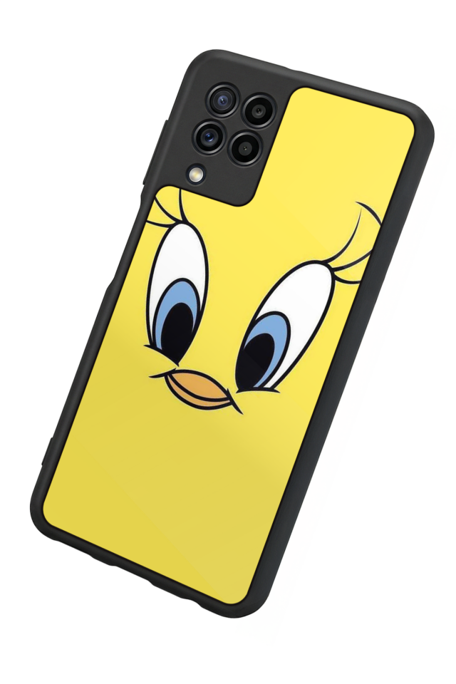 Samsung Galaxy M32 Uyumlu Tweety Tasarımlı Glossy Premium Kılıf