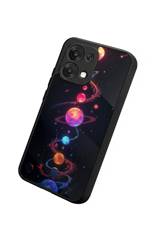 Oppo A6 Pro Uyumlu Uzay Tasarımlı Glossy Premium Kılıf