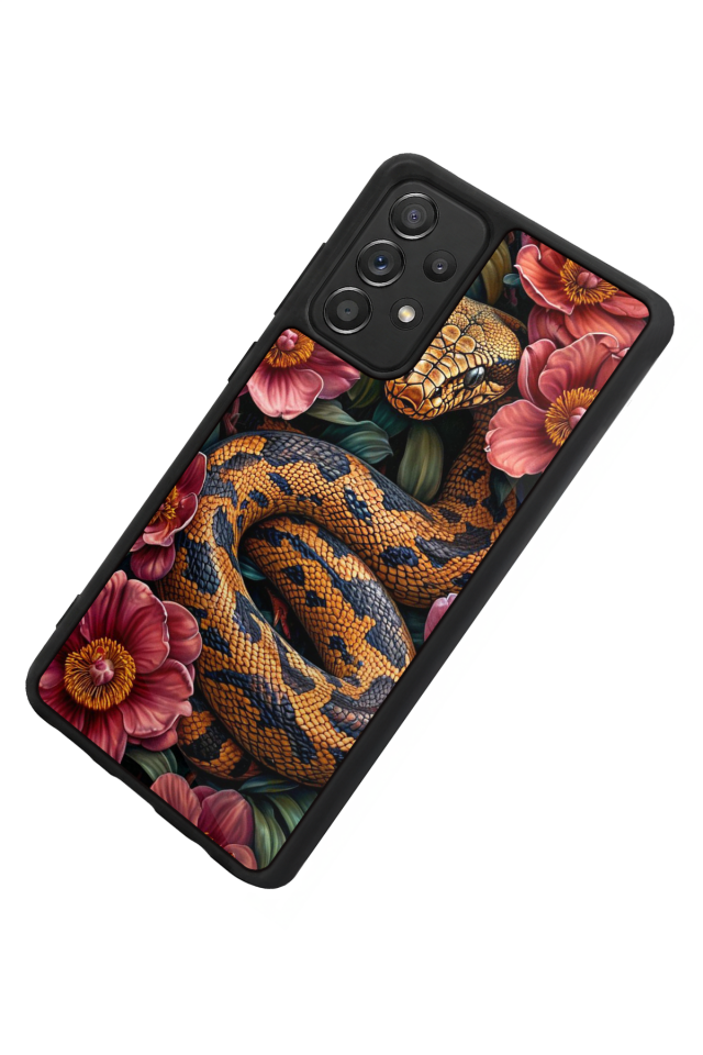 Samsung Galaxy A72 Uyumlu Yılan Tasarımlı Glossy Premium Kılıf