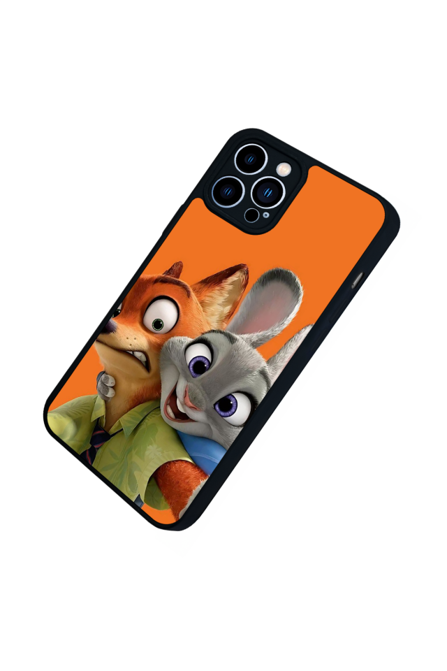 iPhone 12 Pro Max Uyumlu Zootropolis Tasarımlı Glossy Premium Kılıf