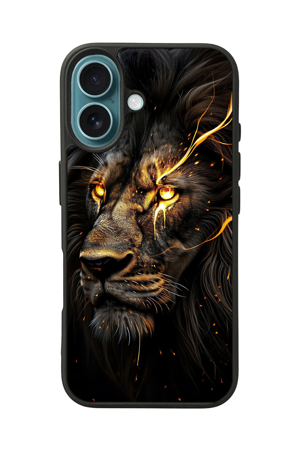 iPhone 16 Plus Uyumlu Aslan Tasarımlı Glossy Premium Kılıf