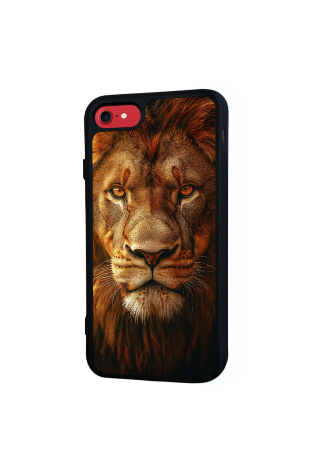 iPhone SE Uyumlu Aslan Tasarımlı Glossy Premium Kılıf
