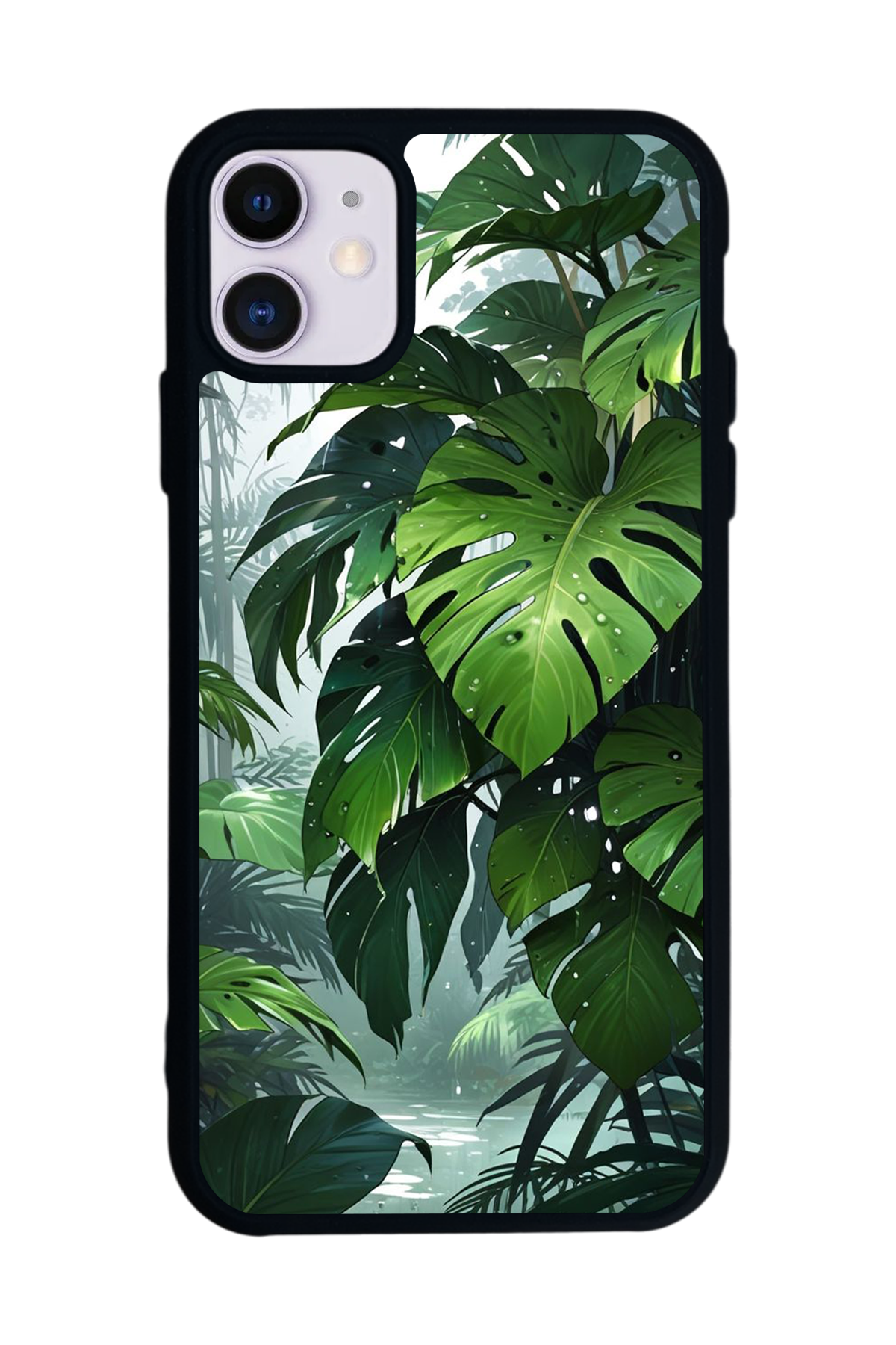 iPhone 11 Uyumlu Botanik Tasarımlı Glossy Premium Kılıf
