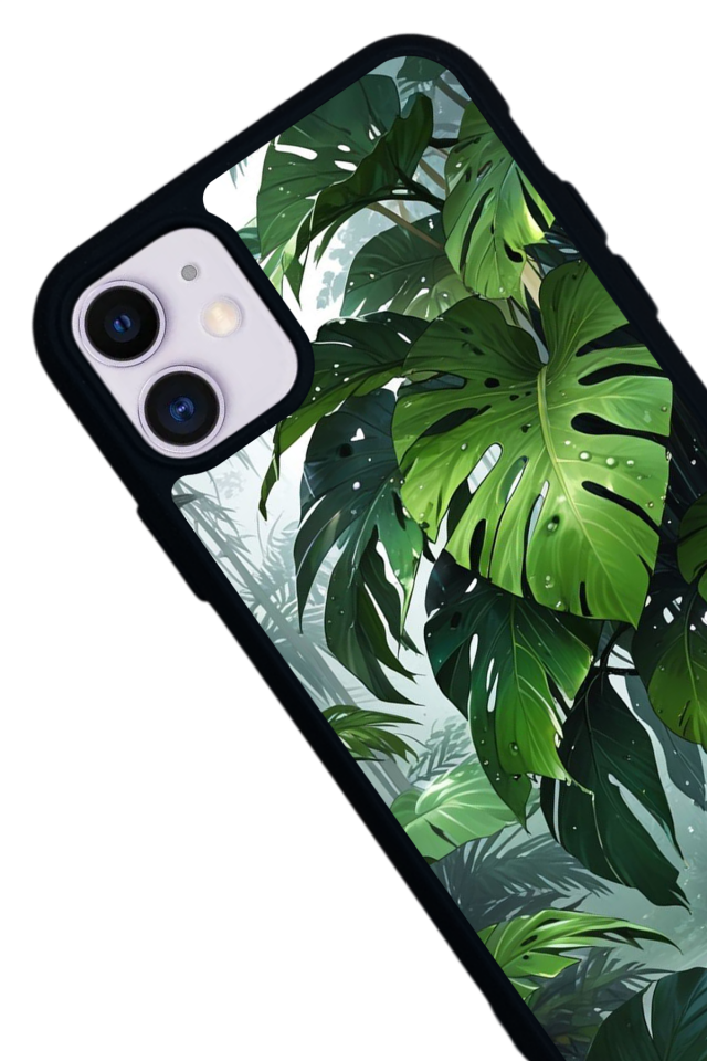 iPhone 11 Uyumlu Botanik Tasarımlı Glossy Premium Kılıf