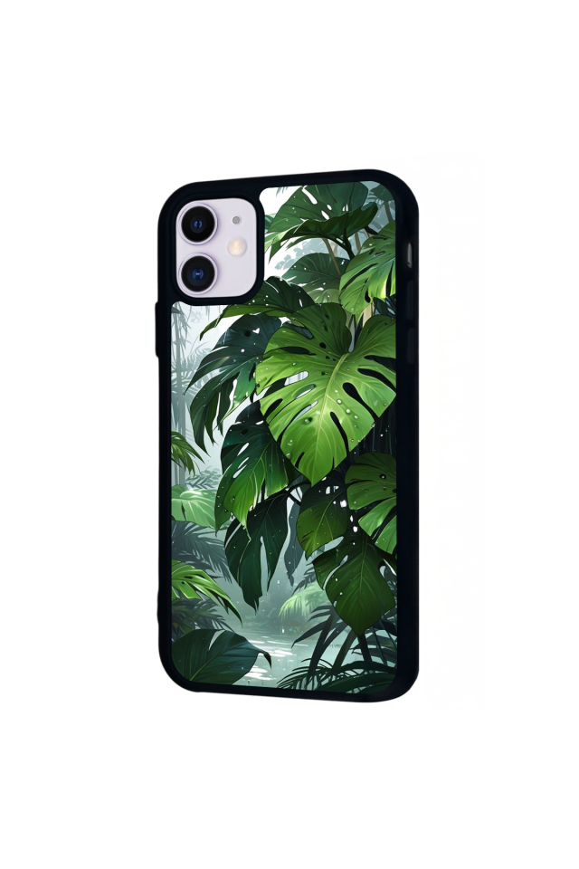 iPhone 11 Uyumlu Botanik Tasarımlı Glossy Premium Kılıf