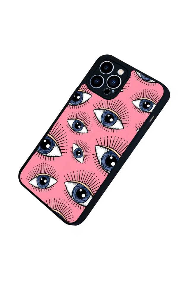 iPhone 12 Pro Max Uyumlu Göz Tasarımlı Glossy Premium Kılıf