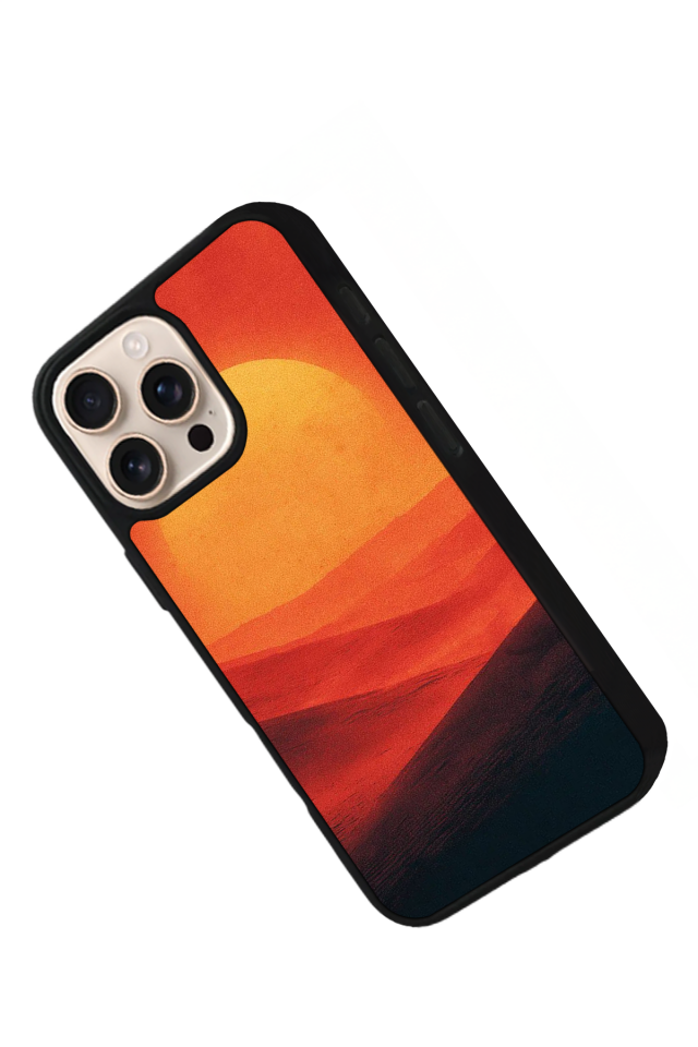 iPhone 15 Pro Uyumlu Gunes Tasarımlı Glossy Premium Kılıf